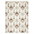 thumbnail image 1 of SAFAVIEH Moroccan Tassel Shag Larry Moroccan Geometric Area Rug, Ivory/Brown, 9' x 12', 1 of 7