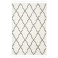 thumbnail image 1 of SAFAVIEH Moroccan Tassel Tangier Geometric Shag Area Rug, Ivory/Light Grey, 8' x 10', 1 of 10