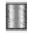 thumbnail image 1 of SAFAVIEH Moroccan Tassel Willard Wavy Striped Shag Area Rug, Ivory/Black, 9' x 12', 1 of 11