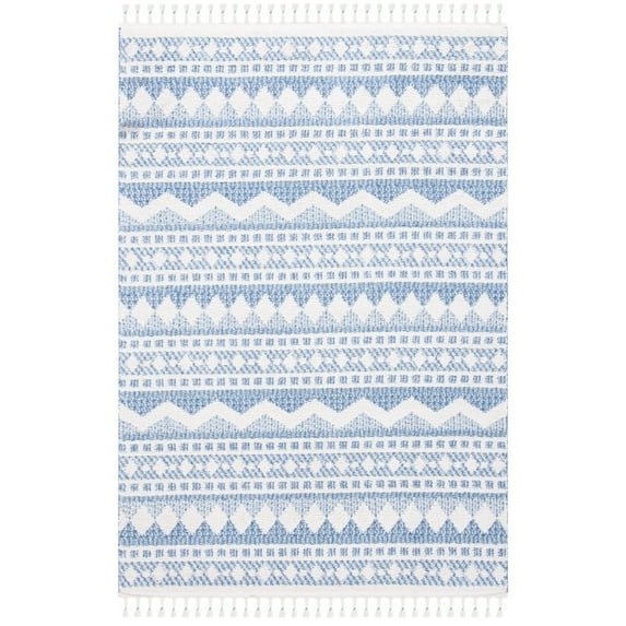 SAFAVIEH Moroccan Tassel Shag MTS484C Ivory / Lt Grey Rug