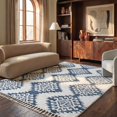 thumbnail image 1 of Safavieh Moroccan Tassel Desmond Southwestern Shag Area Rug, Blue/Ivory, 6'7" x 9'2", 1 of 13