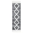thumbnail image 1 of SAFAVIEH Moroccan Tassel Talia Diamond Shag Runner Rug, Black/Ivory, 2'3" x 8', 1 of 8