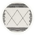 thumbnail image 1 of SAFAVIEH Moroccan Tassel Timothy Diamond Area Rug, Ivory/Black, 6'7" x 6'7" Round, 1 of 8