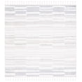thumbnail image 1 of SAFAVIEH Moroccan Tassel Tom Geometric Striped Shag Area Rug, Beige/Ivory, 6'7" x 6'7" Square, 1 of 8