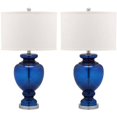 thumbnail image 1 of SAFAVIEH Morocco 27 in. H Solid Glam Glass Table Lamp, Navy, Set of 2, 1 of 5