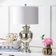 thumbnail image 1 of SAFAVIEH Morocco 27 in. H Solid Glam Glass Table Lamp, Silver/Ivory, Set of 2, 1 of 7