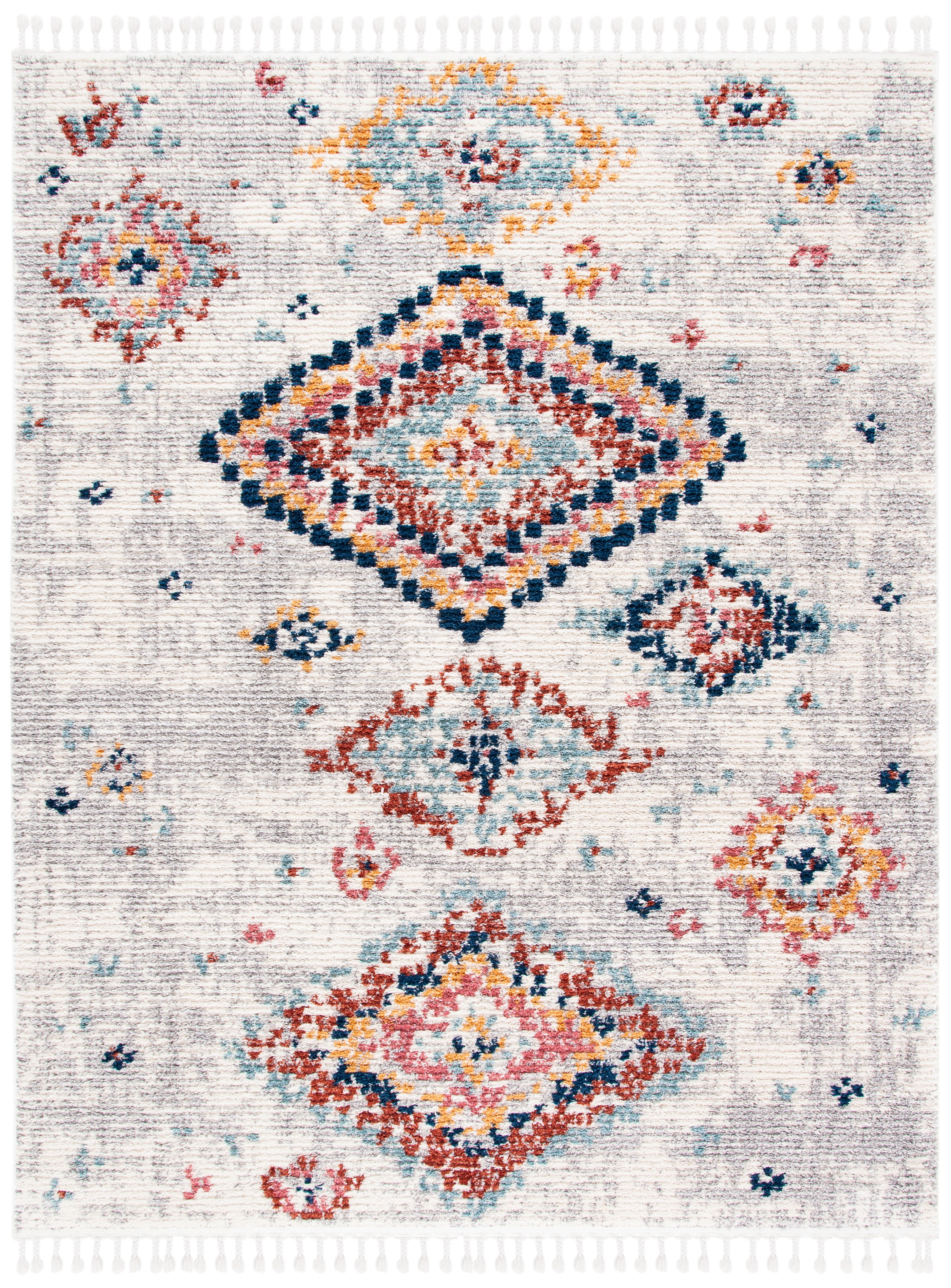 Ivory Diamond Bliss 8' x 10' Easy Care Synthetic Area Rug