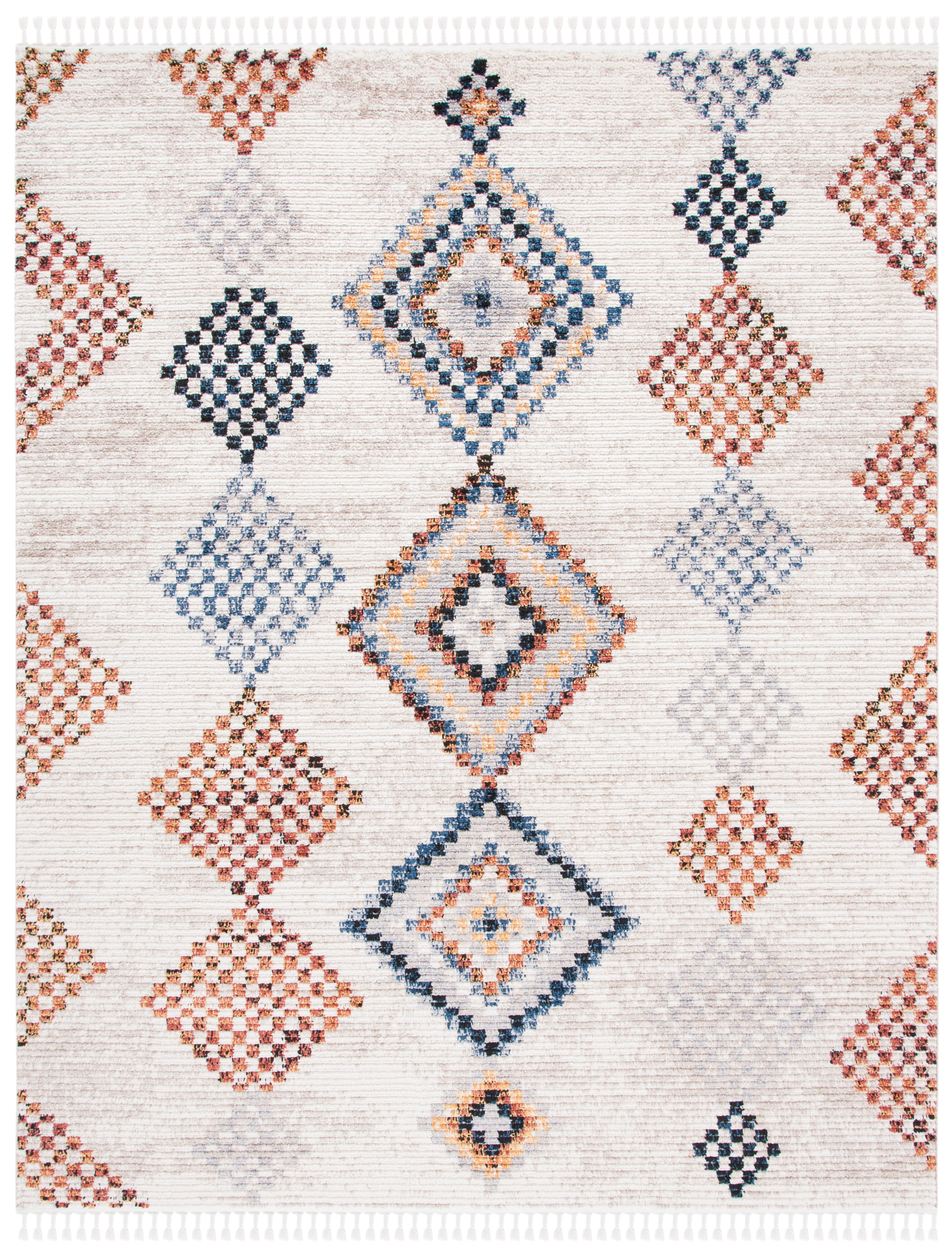 Gray Diamond Flat Woven 8' x 10' Synthetic Area Rug