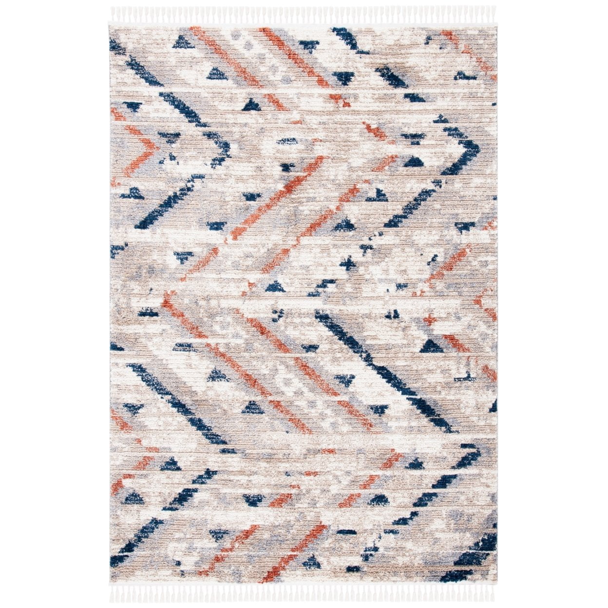 Gray Diamond Hand-Knotted Synthetic 4' x 6' Area Rug