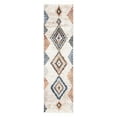 thumbnail image 1 of SAFAVIEH Morocco Comhgham Diamond Polyester Runner Rug, Grey/Rust, 2' x 5', 1 of 7