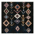 thumbnail image 1 of SAFAVIEH Morocco Paden Abstract Geometric Polyester Area Rug, Black/Navy, 6'7" x 6'7" Square, 1 of 10