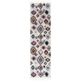 thumbnail image 1 of SAFAVIEH Morocco Skin Geometric Polyester Runner Rug, Ivory/Multi, 2'2" x 11', 1 of 7