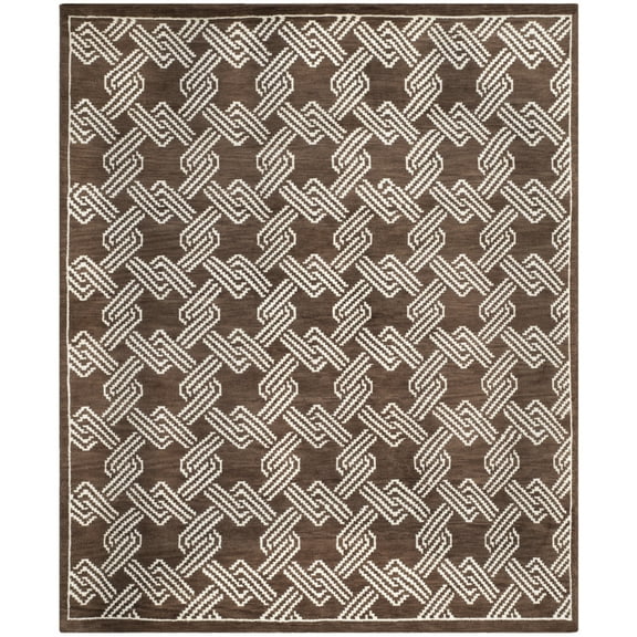 SAFAVIEH Mosaic Amilia Geometric Area Rug, Brown/Cream, 8' x 10'
