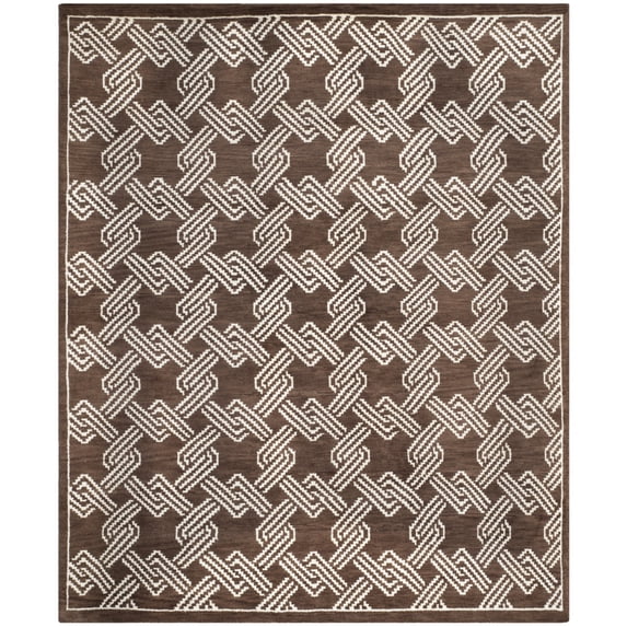 SAFAVIEH Mosaic Amilia Geometric Area Rug, Brown/Cream, 8' x 10'