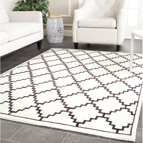 SAFAVIEH Mosaic Frosina Geometric Area Rug, Beige/Charcoal, 6' x 9'