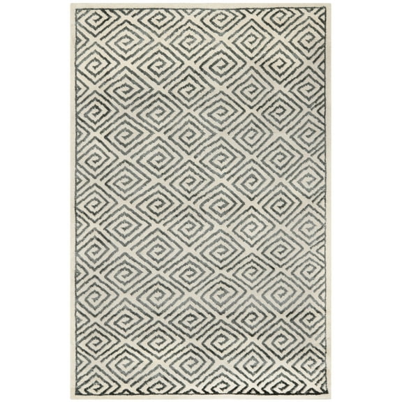 SAFAVIEH Mosaic Geraldine Geometric Area Rug, Beige/Grey, 5' x 8'