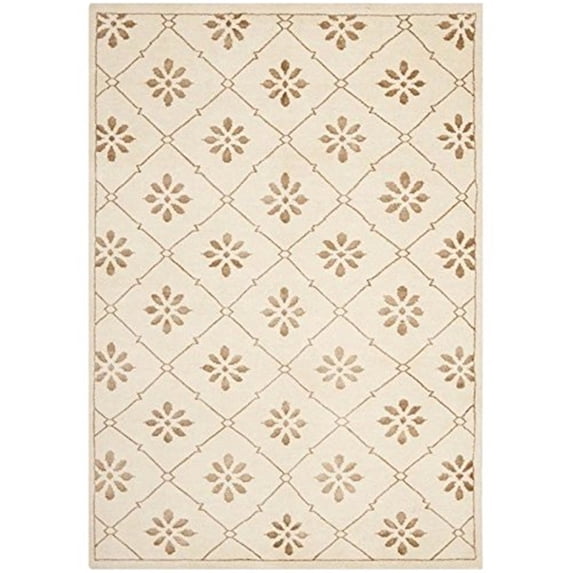 SAFAVIEH Mosaic Winona Floral Geometric Area Rug, Cream/Light Brown, 4' x 6'