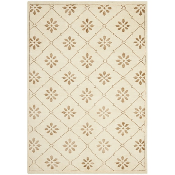 SAFAVIEH Mosaic Winona Floral Area Rug, Cream/Light Brown, 5' x 8'