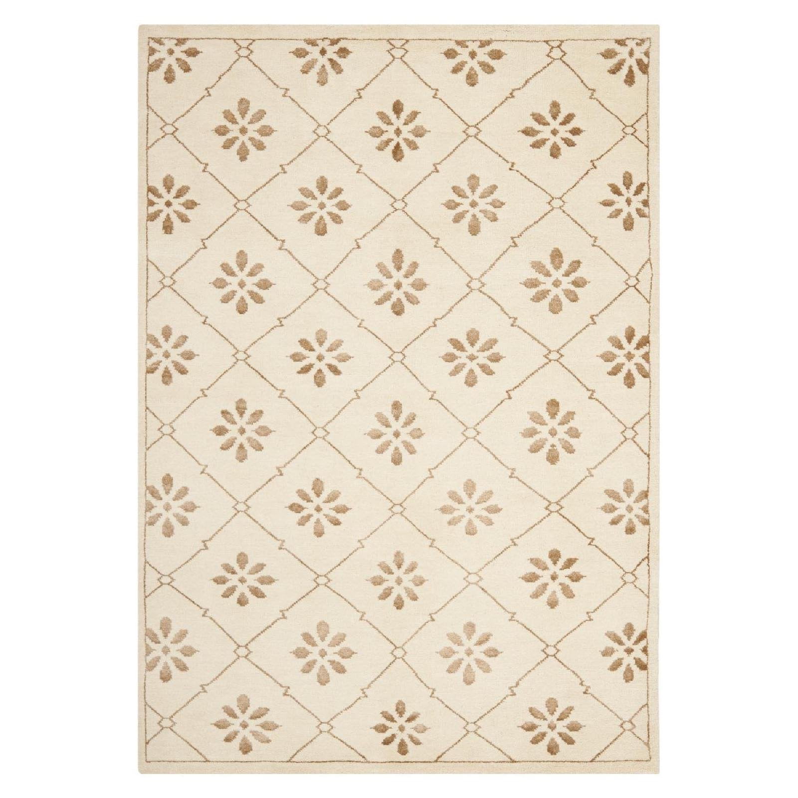 Elegant Gray Hand-Knotted Wool & Viscose 8' x 10' Area Rug