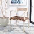 thumbnail image 1 of SAFAVIEH Munro Leather Woven Accent Chairs, Unfinished Natural Sungkai Wood Frame/Light Honey 7mm Leather (22 in. W x 20.5 in. D x 28.5 in. H), 1 of 7