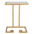 thumbnail image 1 of SAFAVIEH Murphy Solid Classic Accent Table, Gold/White Glass, 1 of 11