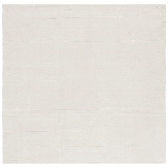 SAFAVIEH Mykonos Briella Solid Area Rug, Ivory, 6' x 6' Square