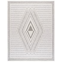 SAFAVIEH Mykonos Hester Diamond Area Rug, Ivory/Gray, 8' x 10'
