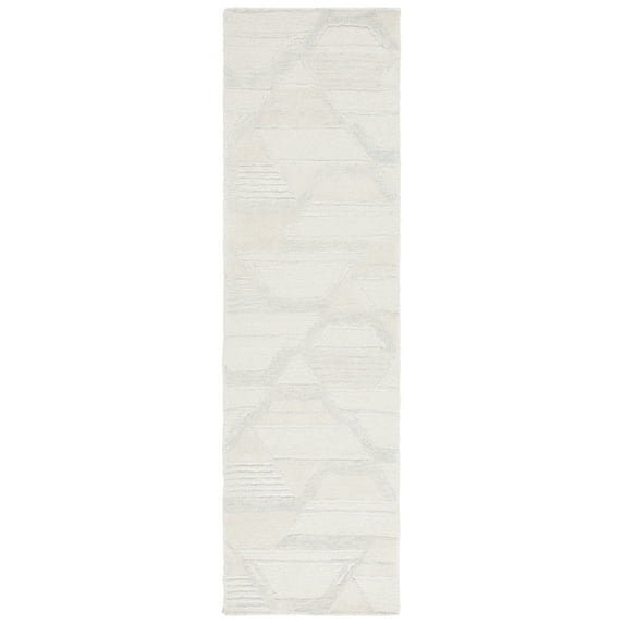 SAFAVIEH Mykonos Mia Abstract Runner Rug, Ivory/Blue, 2'3" x 8'