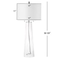 thumbnail image 1 of SAFAVIEH Myrtle 38 in. H Glass Column Table Lamp, Clear, Set of 2, 1 of 7