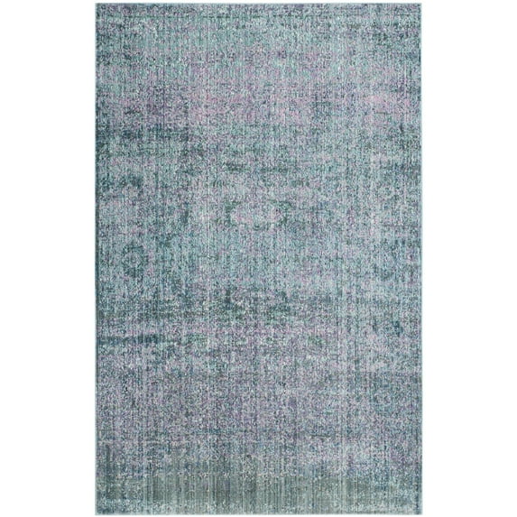 SAFAVIEH Mystique Durward Overdyed Polyester Area Rug, Purple/Multi, 4' x 6'