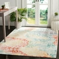 thumbnail image 1 of SAFAVIEH Mystique Essex Faded Floral Polyester Area Rug, Blue/Rust, 5' x 8', 1 of 6