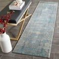 thumbnail image 1 of SAFAVIEH Mystique Gabriel Overdyed Polyester Runner Rug, Teal/Multi, 2'3" x 6', 1 of 7
