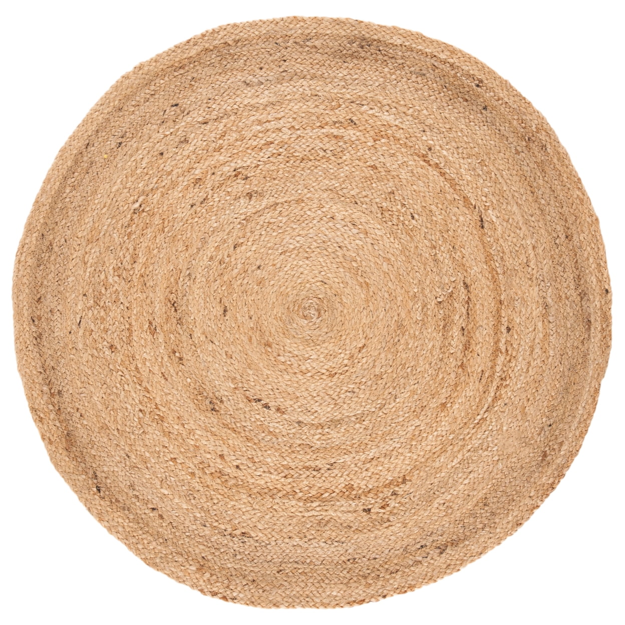Handmade Boho Braided Black Jute 12' Round Area Rug