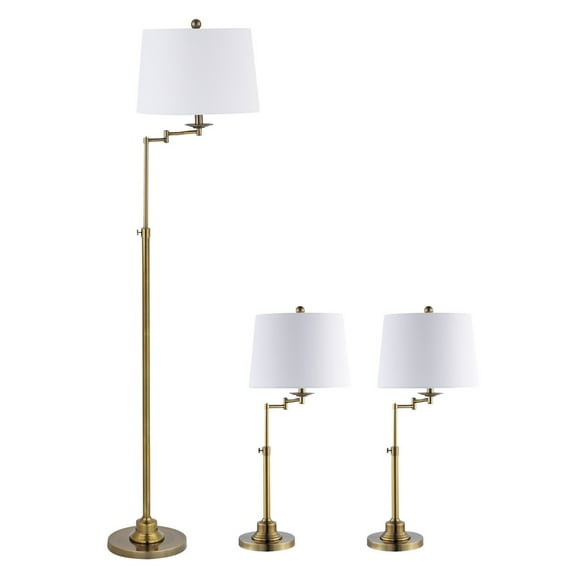 SAFAVIEH Nadia Modern Table Lamps, Brass Gold, Set of 3