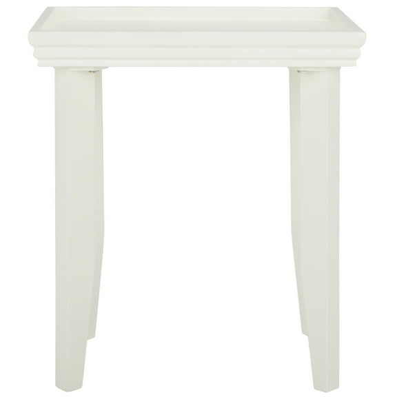 SAFAVIEH Naios Amish Style Rectangle Accent Table, White (20.1 in. W x 14.2 in. D x 22.8 in. H)