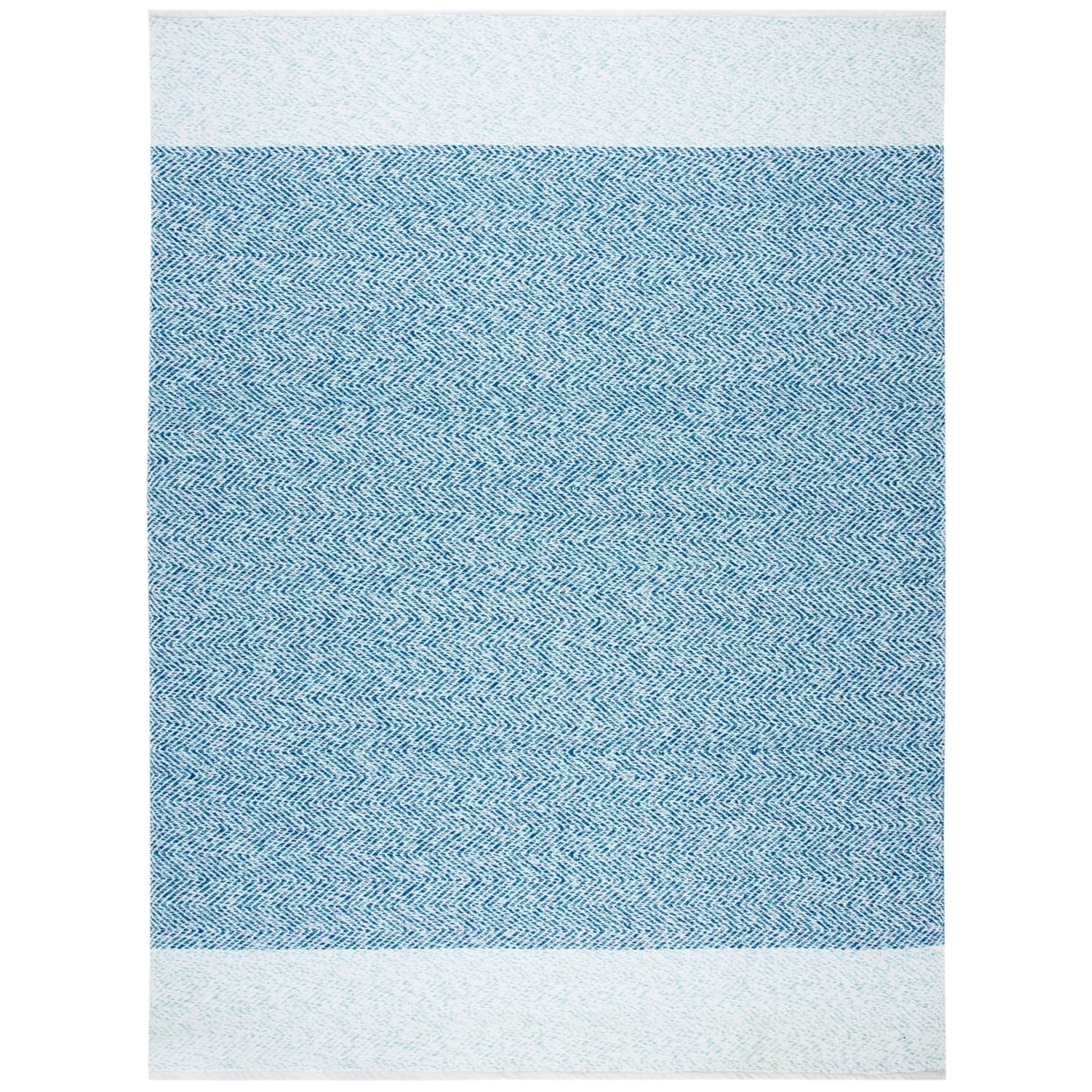 SAFAVIEH Nantucket Adria Geometric Chevron Area Rug, Ivory/Blue, 8' x 10'