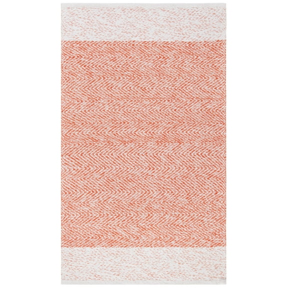SAFAVIEH Nantucket Adria Striped Area Rug, Ivory/Rust, 3' x 5'