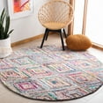 thumbnail image 1 of SAFAVIEH Nantucket Aimee Geometric Diamonds Cotton Area Rug, Multi, 4' x 4' Round, 1 of 7