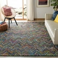thumbnail image 1 of SAFAVIEH Nantucket Akilah Zigzag Stipes Cotton Area Rug, Blue/Multi, 11' x 15', 1 of 4