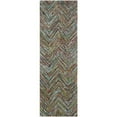 thumbnail image 1 of SAFAVIEH Nantucket Akilah Zigzag Stipes Cotton Runner Rug, Blue/Multi, 2'3" x 7', 1 of 6