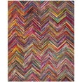 thumbnail image 1 of SAFAVIEH Nantucket Akilah Zigzag Stipes Cotton Runner Rug, Pink/Multi, 2'3" x 8', 1 of 10