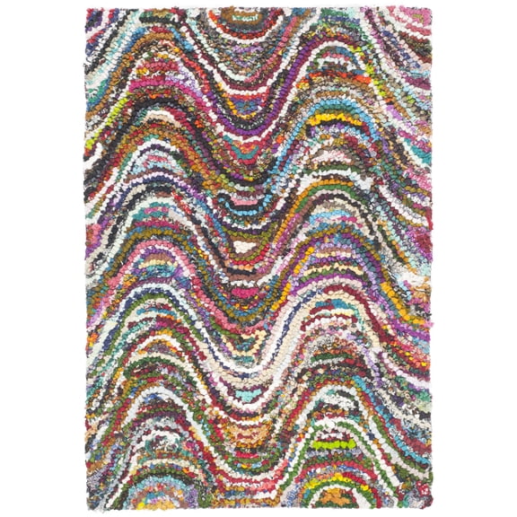 SAFAVIEH Nantucket Aleah Geometric Cotton Area Rug, Multi, 2' x 3'