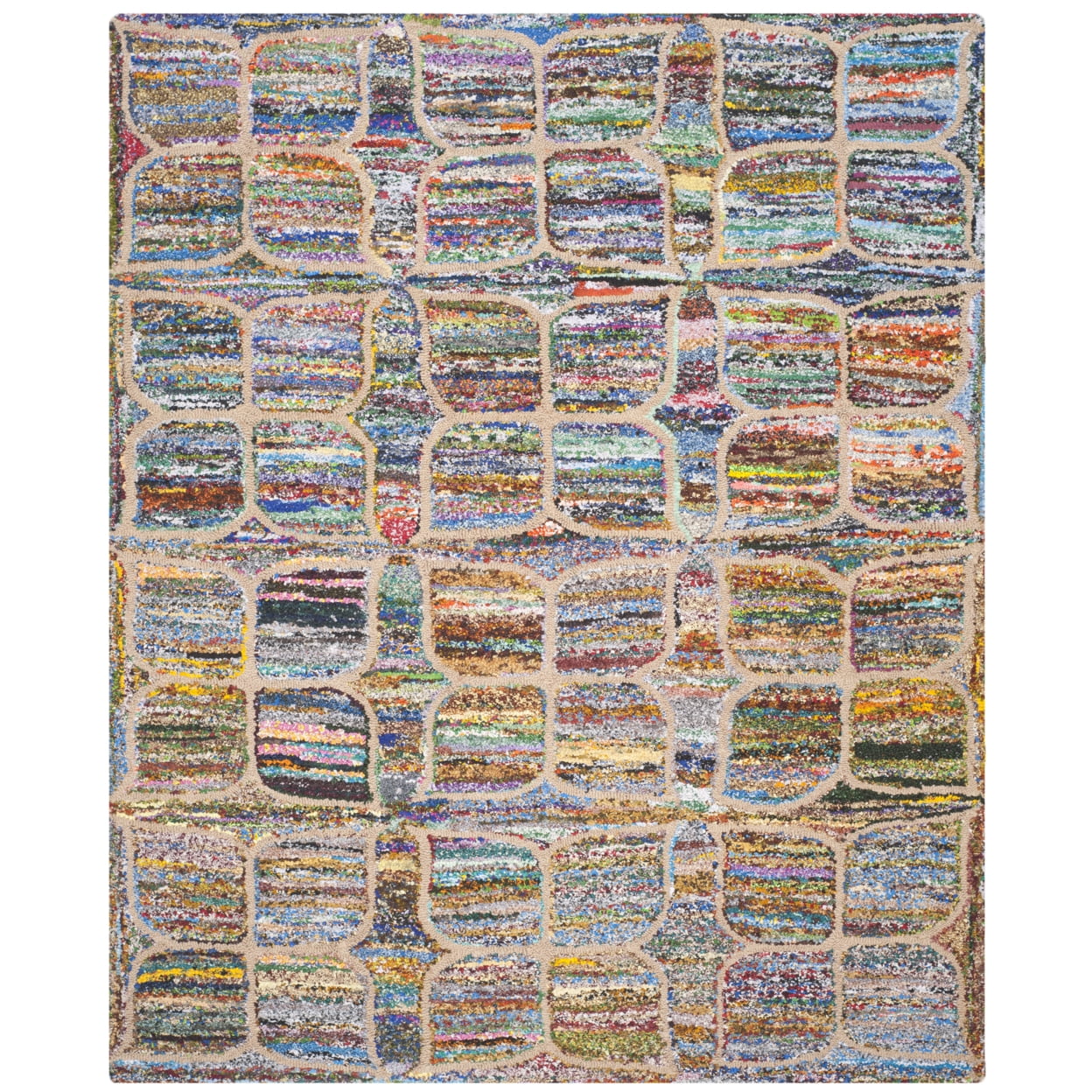 Handmade Multicolor Cotton Kids' Play Area Rug, 8' x 10'