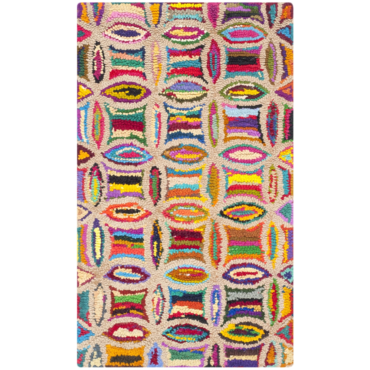 Handmade Multicolor Wool Tufted Accent Rug 2'3" x 4'