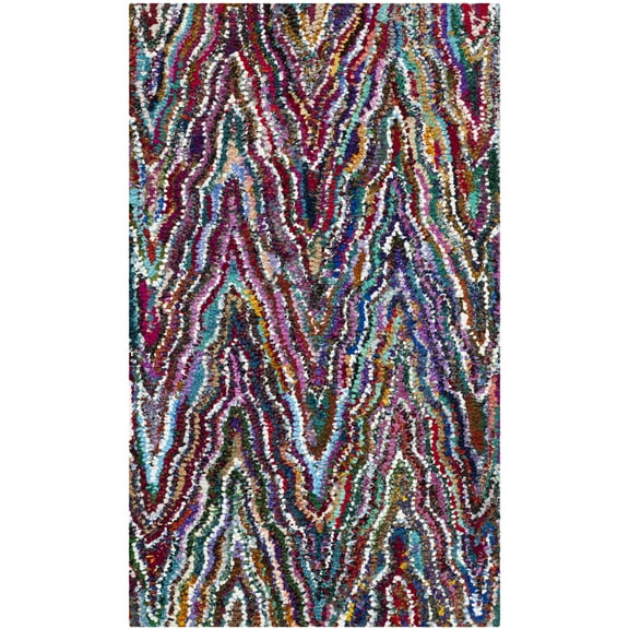 SAFAVIEH Nantucket Collection NAN312A Handmade Multi Rug