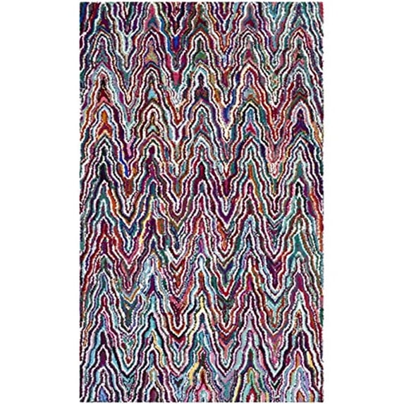 SAFAVIEH Nantucket Collection NAN312A Handmade Multi Rug