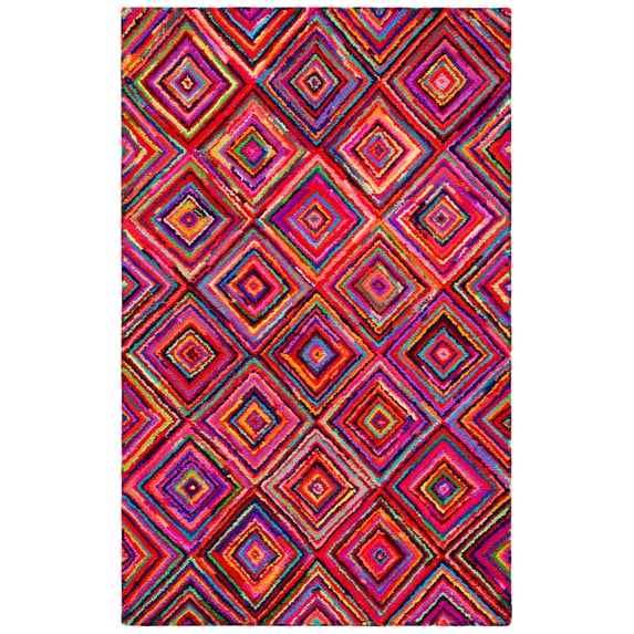 SAFAVIEH Nantucket Collection NAN317A Handmade Multi Rug