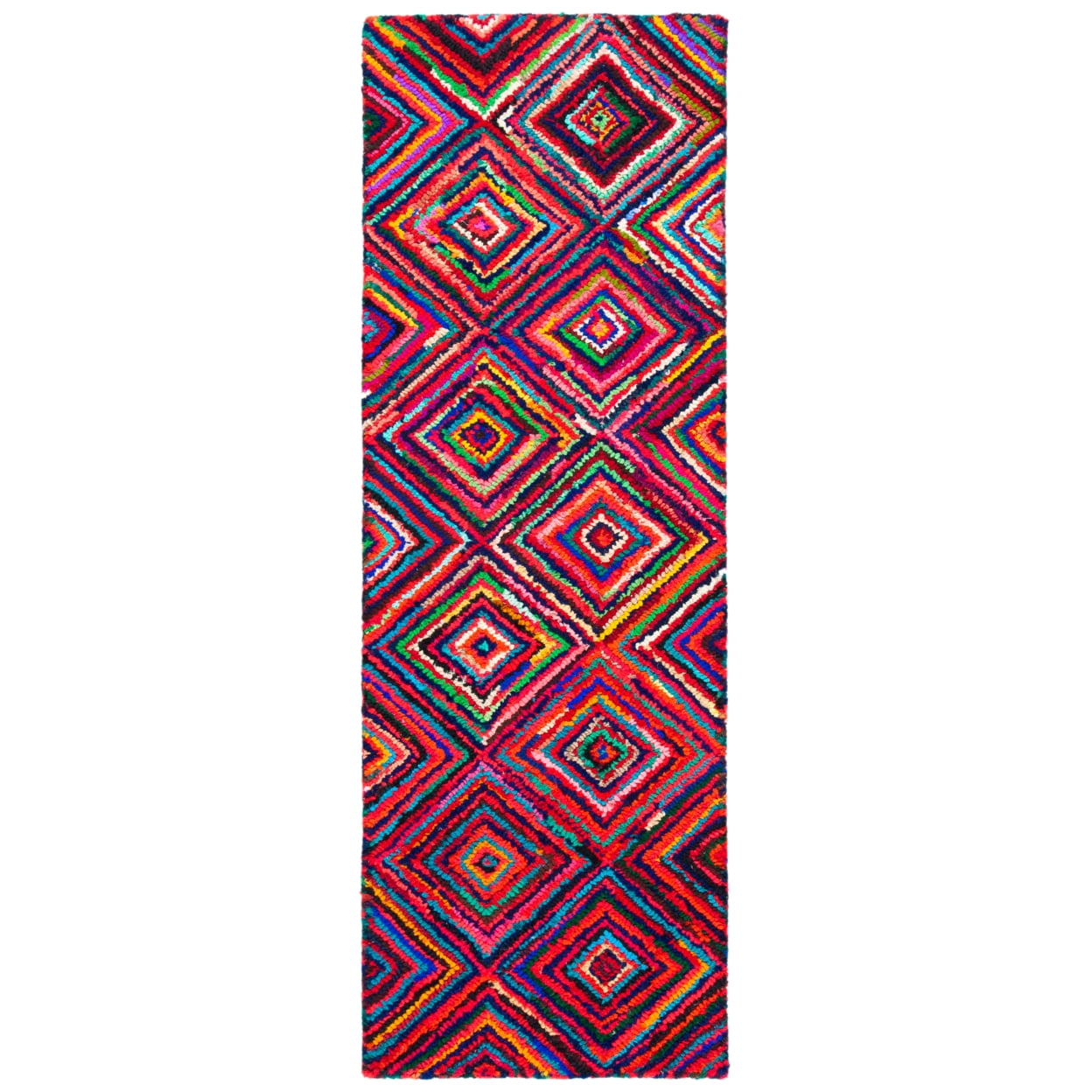 Tappeto Runner Safavieh Nantucket Collezione NAN319A - Cotone Multicolore Motivo Astratto (2'3'' X 8')