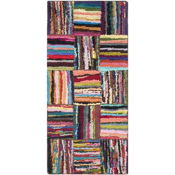 SAFAVIEH Nantucket Collection NAN318A Handmade Multi Rug