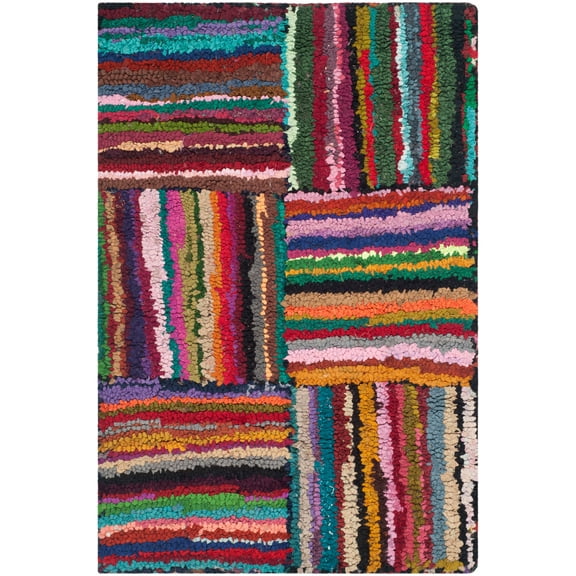 SAFAVIEH Nantucket Collection NAN318A Handmade Multi Rug